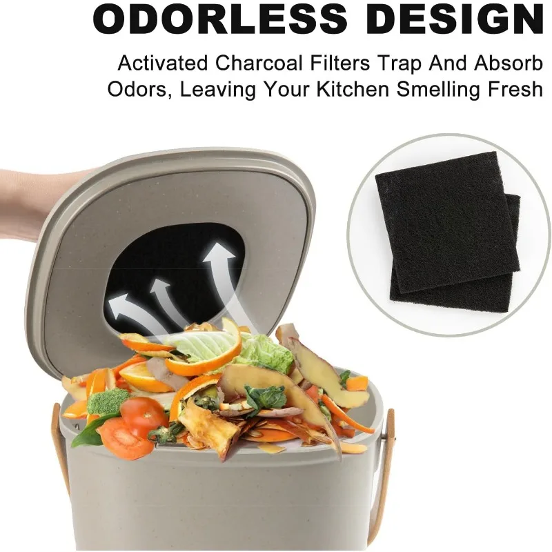 Compost Bin Kitchen, Counterto - Compost Bin Countertop ulasan dan harga