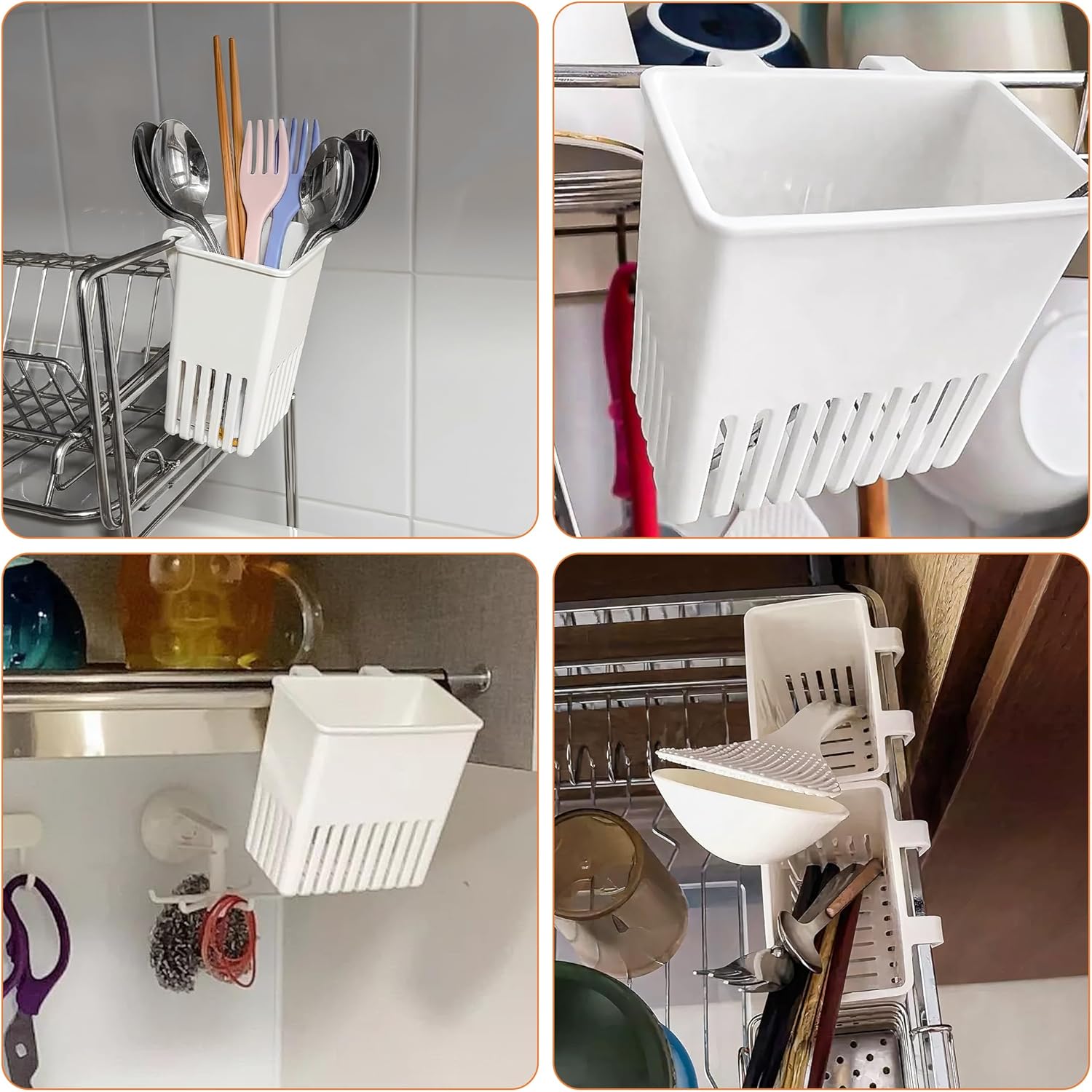 Cutlery Storage Rack with Cup  - Compost Bin Countertop ulasan dan harga