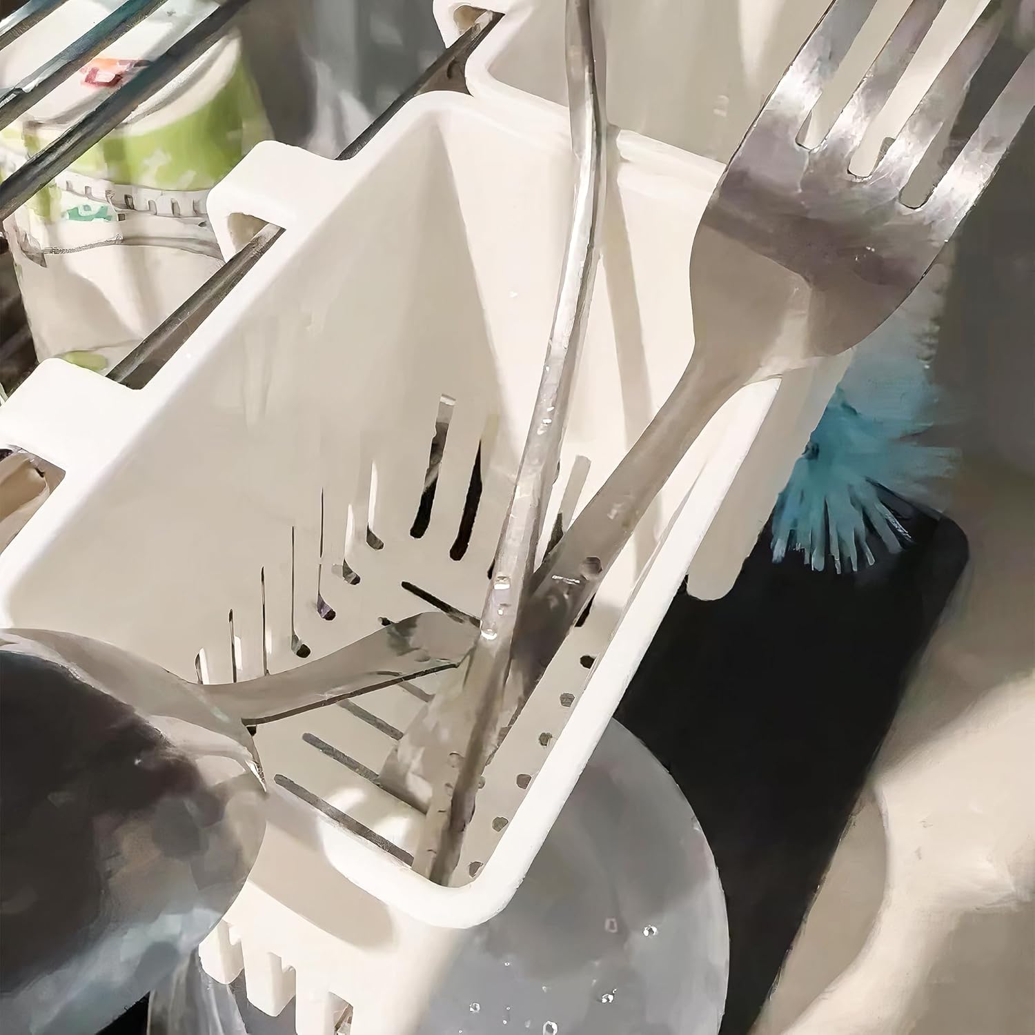 Cutlery Storage Rack with Cup  - Compost Bin Countertop ulasan dan harga
