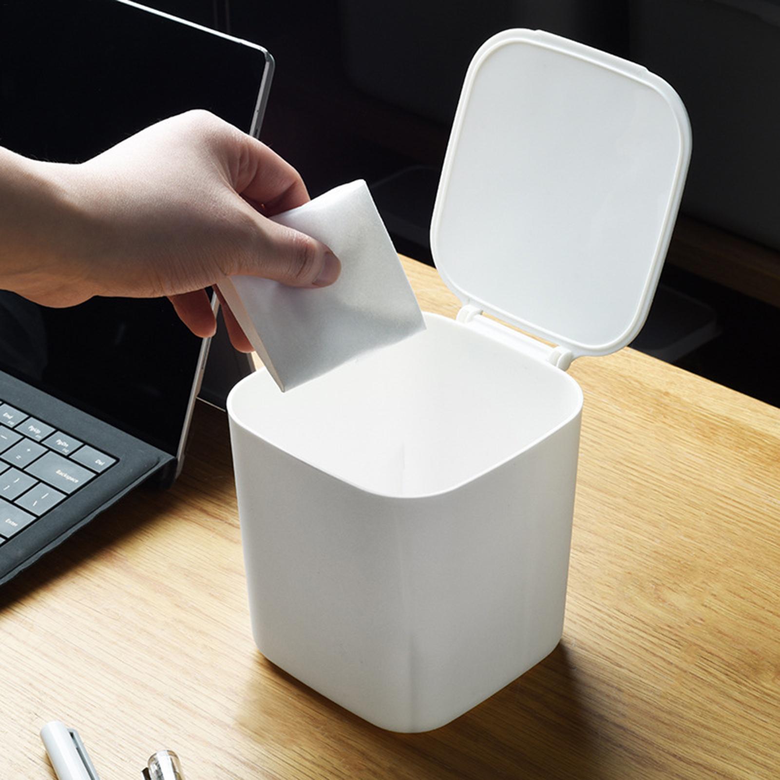 Desk Mini Trash Can with Lid S - Compost Bin Countertop ulasan dan harga