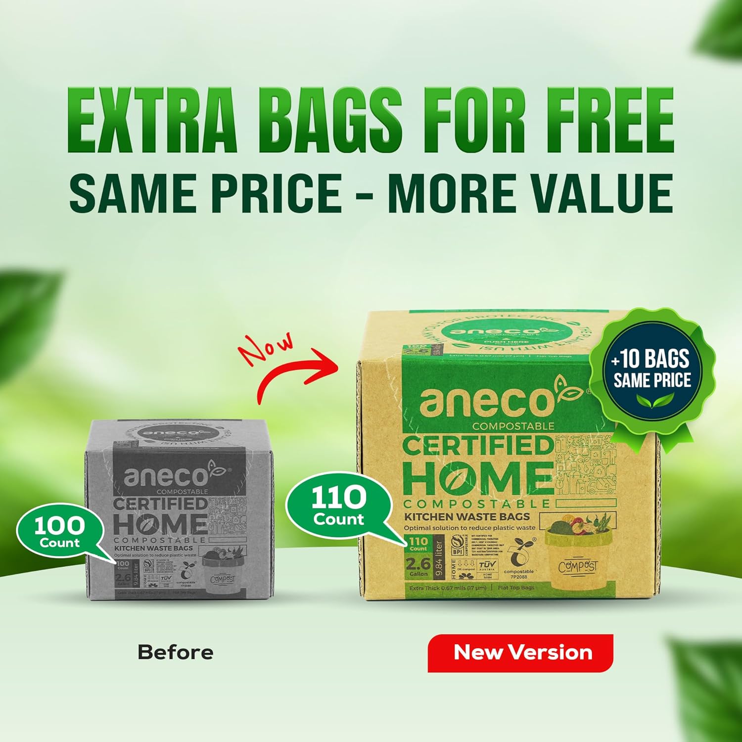 110 Count Compostable Bags 2.6 - Compost Bin Countertop ulasan dan harga