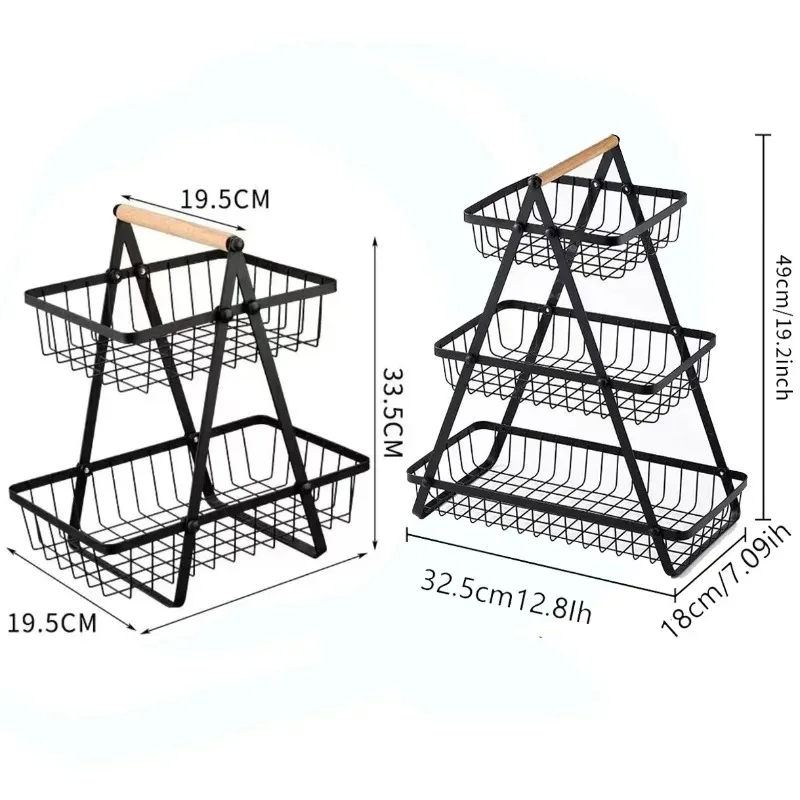 2/3 Tiers Countertop Fruit Bas - Compost Bin Countertop ulasan dan harga