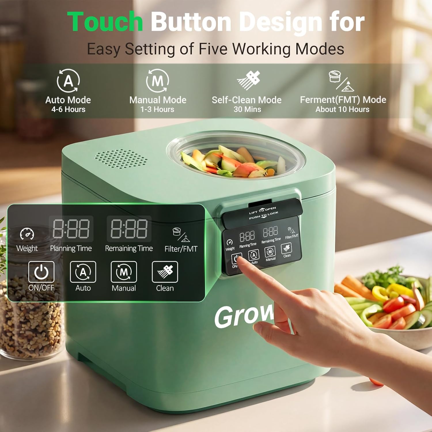 4L Electric Composter for Kitc - Compost Bin Countertop ulasan dan harga