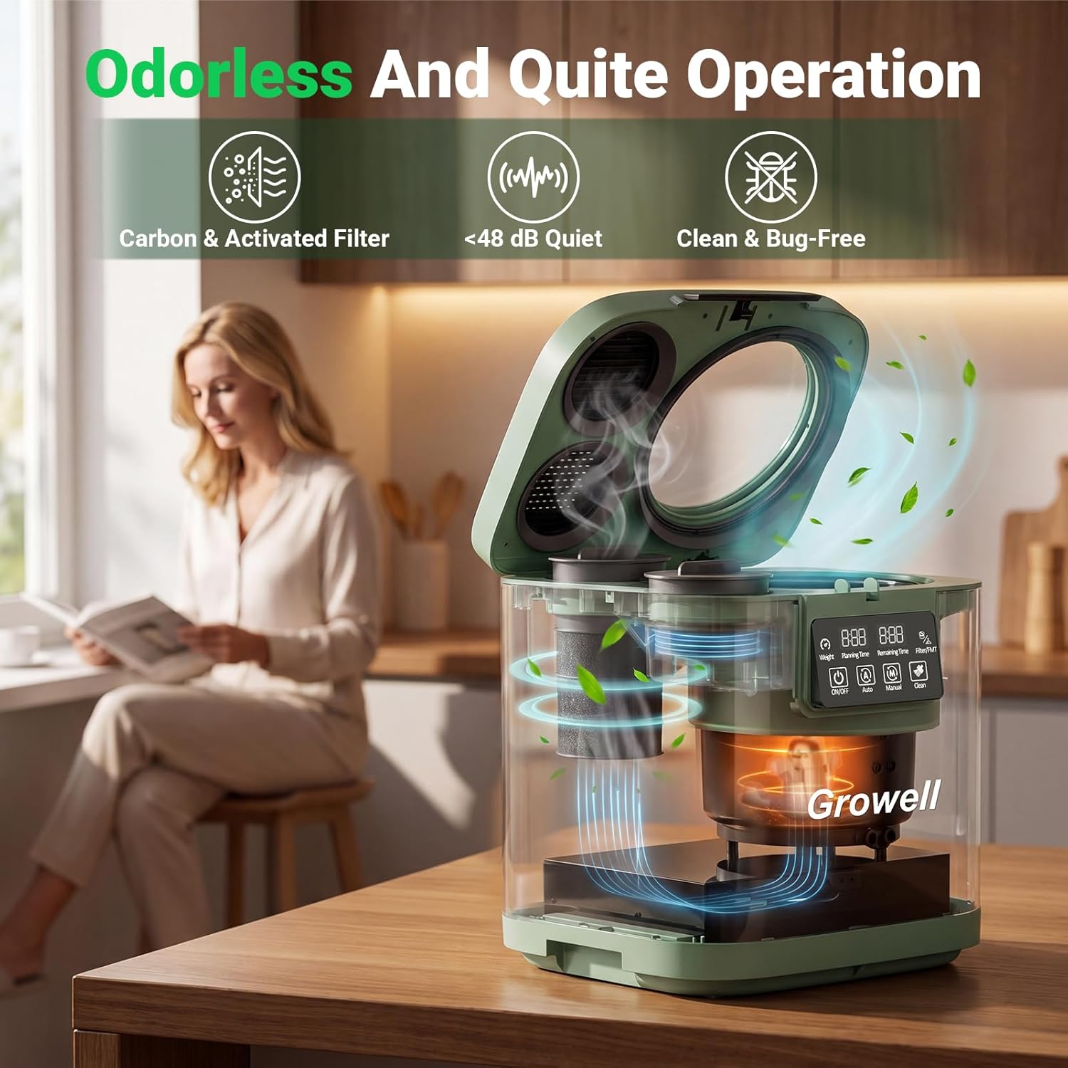 4L Electric Composter for Kitc - Compost Bin Countertop ulasan dan harga