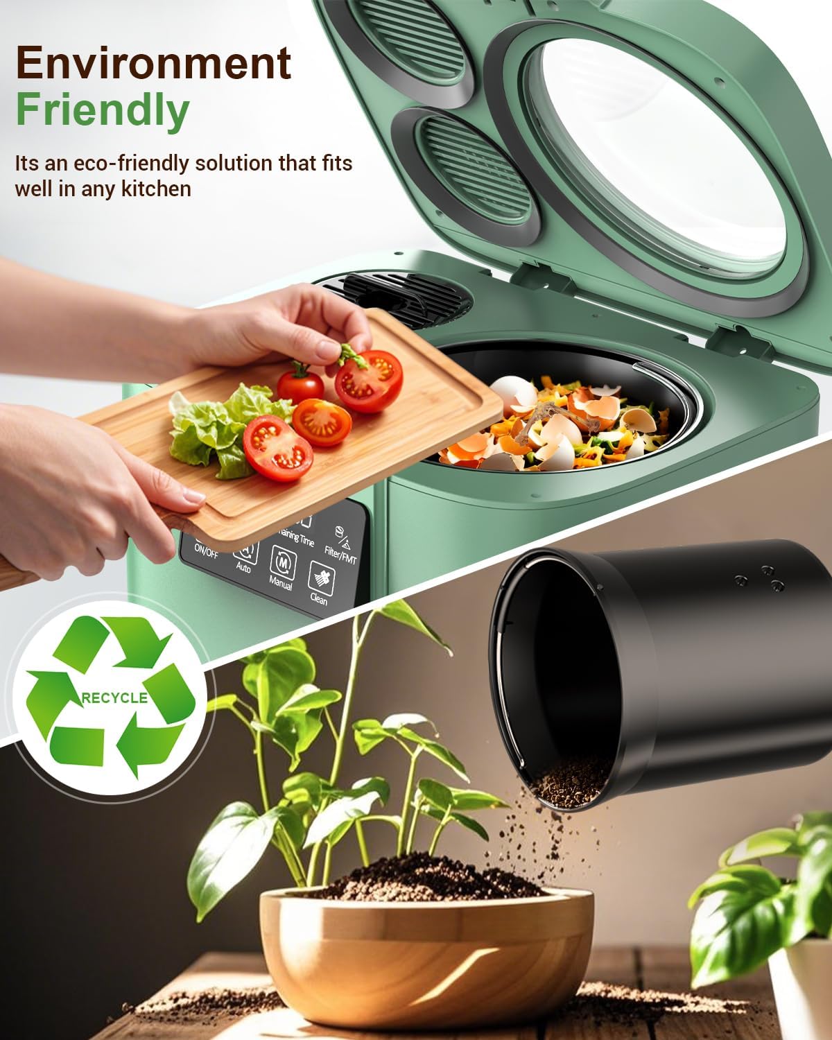 4L Electric Composter for Kitc - Compost Bin Countertop ulasan dan harga